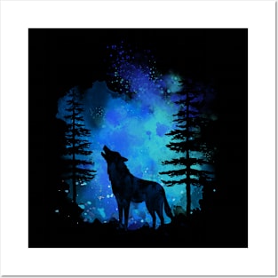 legend of the power of wolves in the night Posters and Art